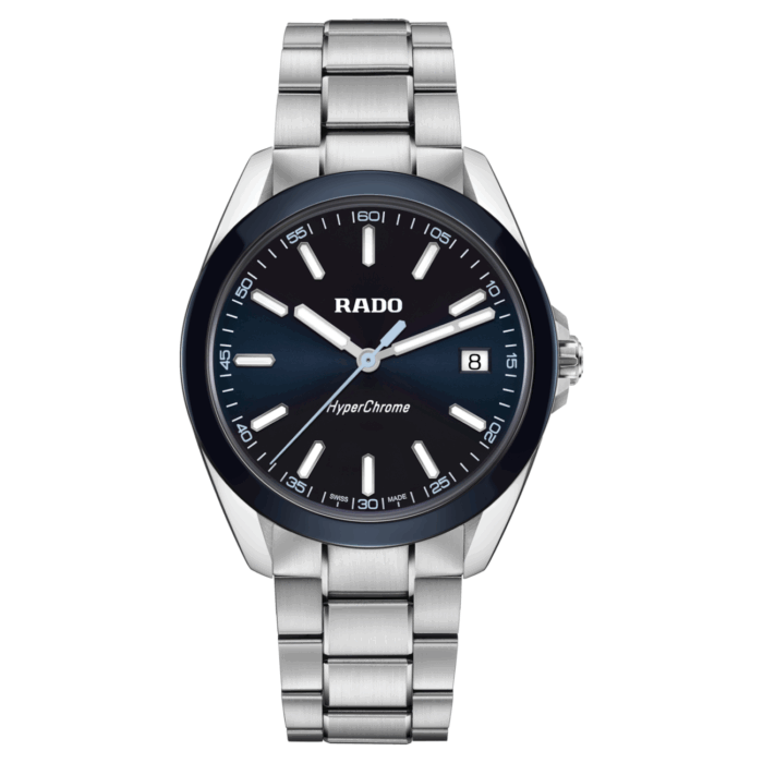Montre Rado HyperChrome Quartz Cadran Bleu Bracelet Acier 41.5MM
