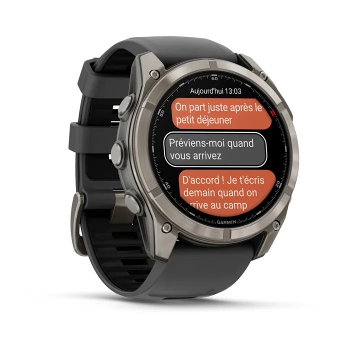 Montre Garmin Fenix 8 Pro Amoled Sapphire Titanium Connectée Bracelet Caoutchouc 51MM Montre Garmin Fenix 8 Pro Amoled Sapphire Titanium Connectée Bracelet Caoutchouc 51MM