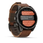 Montre Garmin Fenix 8 Pro Amoled Sapphire Titane Carbon Grey DLC Connectée Bracelet Cuir 47MM