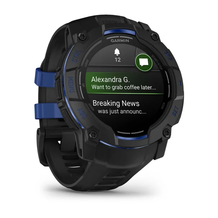 Montre Garmin Instinct 3 Amoled Noire Connectée Bracelet Caoutchouc 50MM Montre Garmin Instinct 3 Amoled Noire Connectée Bracelet Caoutchouc 50MM