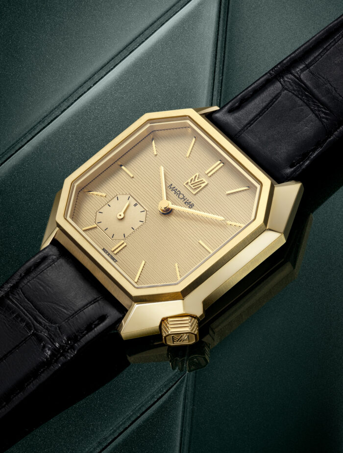 Montre MARCH LA.B Mansart Petite Seconde Golden Hour Cadran Doré Bracelet Cuir 39MM Montre MARCH LA.B Mansart Petite Seconde Golden Hour Cadran Doré Bracelet Cuir 39MM