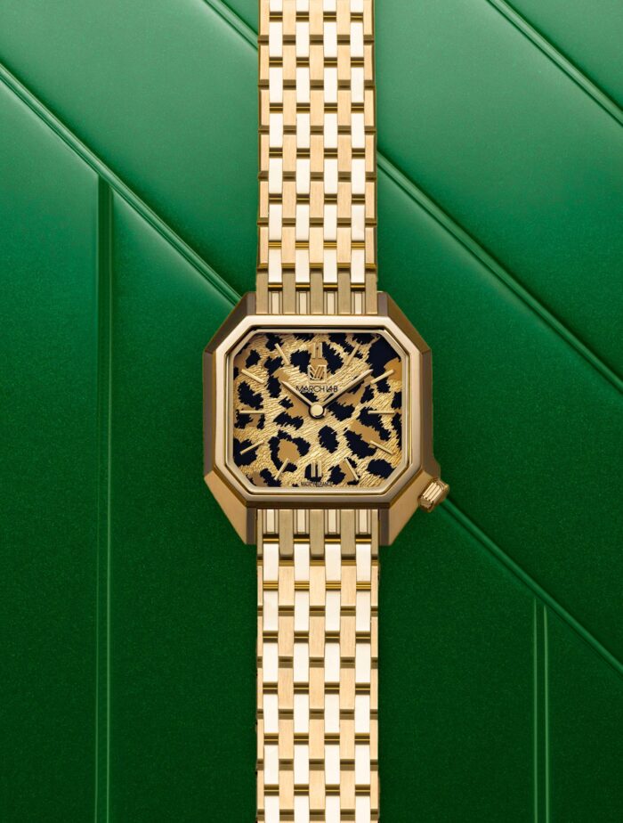 Montre MARCH LA.B Lady Mansart Cheetah Gold Quartz Bracelet Acier Montre MARCH LA.B Lady Mansart Cheetah Gold Quartz Bracelet Acier