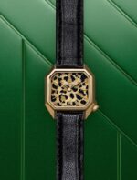 Montre MARCH LA.B Lady Mansart Cheetah Gold Quartz Bracelet Cuir