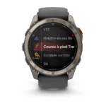 Montre Garmin Fenix 8 Pro Amoled Sapphire Titanium Connectée Bracelet Caoutchouc 51MM