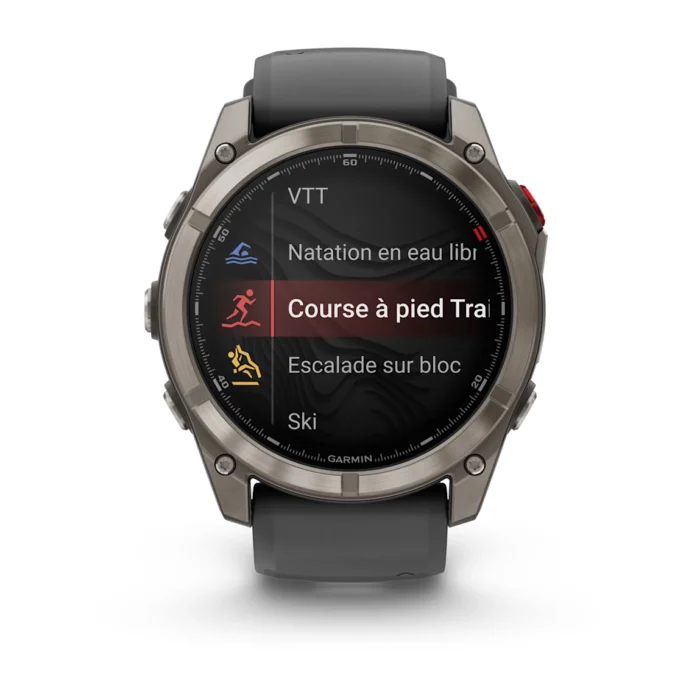 Montre Garmin Fenix 8 Pro Amoled Sapphire Titanium Connectée Bracelet Caoutchouc 51MM Montre Garmin Fenix 8 Pro Amoled Sapphire Titanium Connectée Bracelet Caoutchouc 51MM