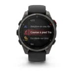 Montre Garmin Fenix 8 Pro Amoled Sapphire Titane Carbone Grey DLC Connectée Bracelet Caoutchouc 47MM