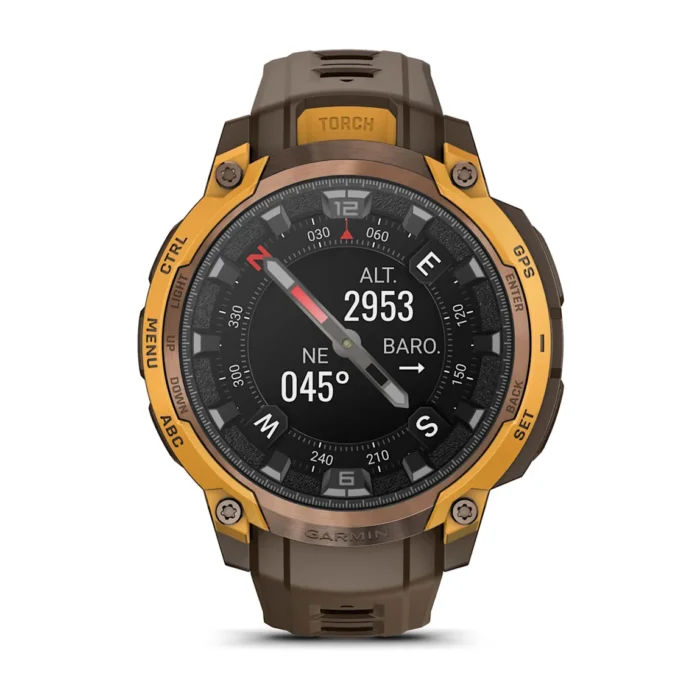 Montre Garmin Instinct Crossover Amoled Bronze Orange Pastel Connectée Bracelet Caoutchouc Montre Garmin Instinct Crossover Amoled Bronze Orange Pastel Connectée Bracelet Caoutchouc