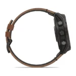 Montre Garmin Fenix 8 Pro Amoled Sapphire Titane Carbon Grey Connectée Bracelet Cuir 51MM
