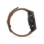 Montre Garmin Fenix 8 Pro Amoled Sapphire Titane Carbon Grey DLC Connectée Bracelet Cuir 47MM