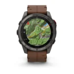 Montre Garmin Fenix 8 Pro Amoled Sapphire Titane Carbon Grey Connectée Bracelet Cuir 51MM