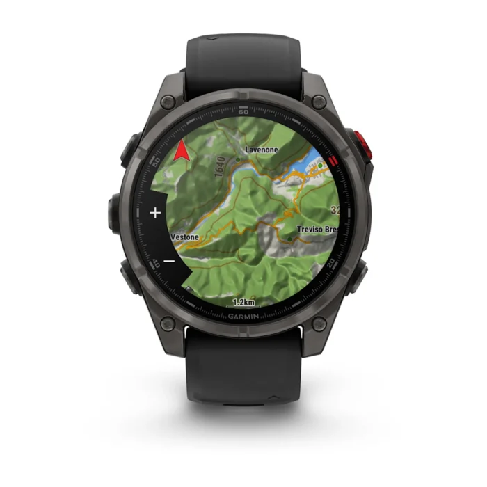 Montre Garmin Fenix 8 Pro Amoled Sapphire Titane Carbone Grey DLC Connectée Bracelet Caoutchouc 47MM Montre Garmin Fenix 8 Pro Amoled Sapphire Titane Carbone Grey DLC Connectée Bracelet Caoutchouc 47MM