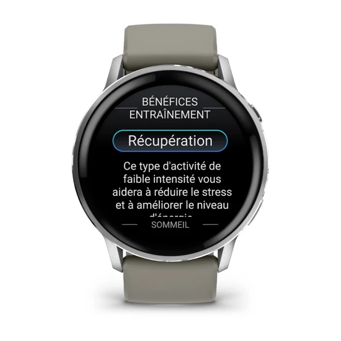 Montre Garmin Venu 4 Silver Connectée Bracelet Silicone 45MM Montre Garmin Venu 4 Silver Connectée Bracelet Silicone 45MM