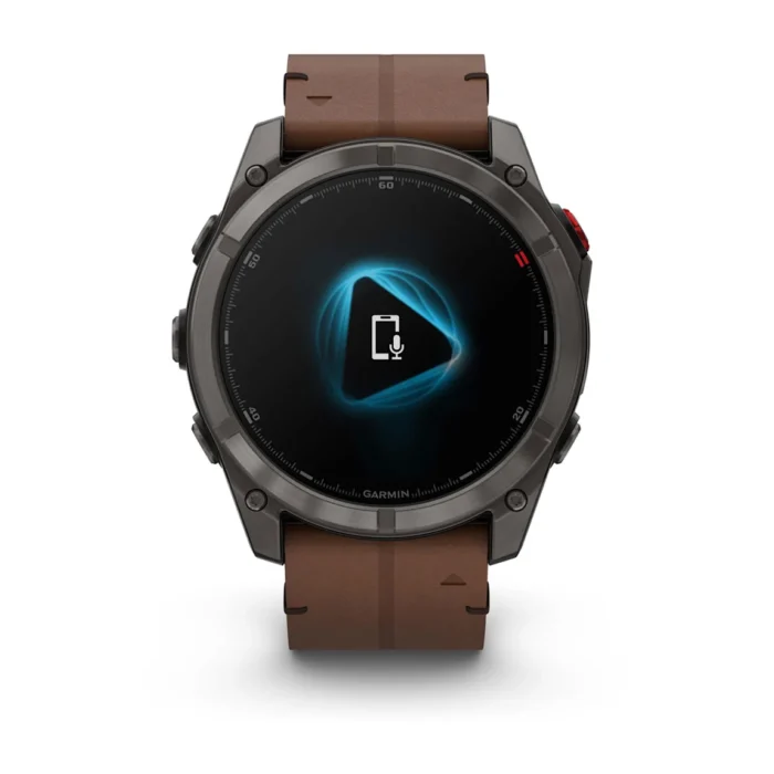 Montre Garmin Fenix 8 Pro Amoled Sapphire Titane Carbon Grey Connectée Bracelet Cuir 51MM Montre Garmin Fenix 8 Pro Amoled Sapphire Titane Carbon Grey Connectée Bracelet Cuir 51MM