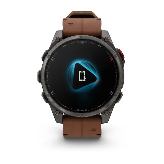 Montre Garmin Fenix 8 Pro Amoled Sapphire Titane Carbon Grey DLC Connectée Bracelet Cuir 47MM Montre Garmin Fenix 8 Pro Amoled Sapphire Titane Carbon Grey DLC Connectée Bracelet Cuir 47MM