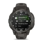 Montre Garmin Instinct Crossover Amoled Grise Connectée Bracelet Caoutchouc