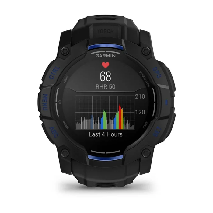 Montre Garmin Instinct 3 Amoled Noire Connectée Bracelet Caoutchouc 50MM Montre Garmin Instinct 3 Amoled Noire Connectée Bracelet Caoutchouc 50MM