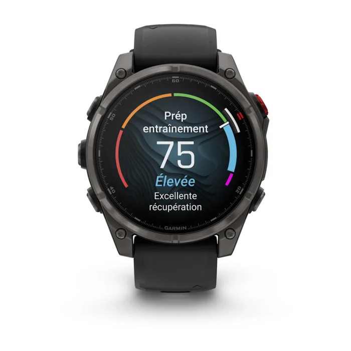 Montre Garmin Fenix 8 Pro Amoled Sapphire Titane Carbone Grey DLC Connectée Bracelet Caoutchouc 47MM Montre Garmin Fenix 8 Pro Amoled Sapphire Titane Carbone Grey DLC Connectée Bracelet Caoutchouc 47MM
