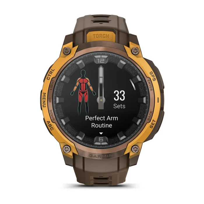 Montre Garmin Instinct Crossover Amoled Bronze Orange Pastel Connectée Bracelet Caoutchouc Montre Garmin Instinct Crossover Amoled Bronze Orange Pastel Connectée Bracelet Caoutchouc