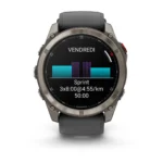 Montre Garmin Fenix 8 Pro Amoled Sapphire Titanium Connectée Bracelet Caoutchouc 51MM
