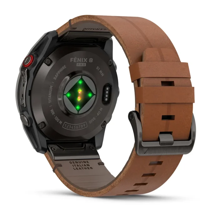 Montre Garmin Fenix 8 Pro Amoled Sapphire Titane Carbon Grey Connectée Bracelet Cuir 51MM Montre Garmin Fenix 8 Pro Amoled Sapphire Titane Carbon Grey Connectée Bracelet Cuir 51MM