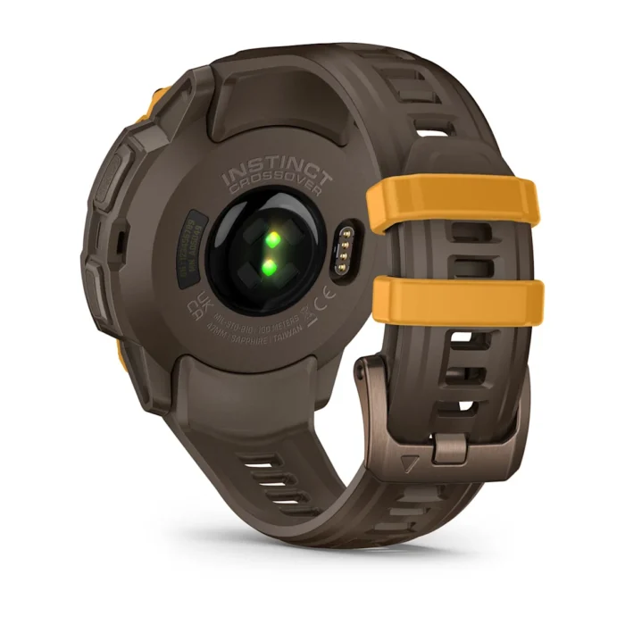 Montre Garmin Instinct Crossover Amoled Bronze Orange Pastel Connectée Bracelet Caoutchouc Montre Garmin Instinct Crossover Amoled Bronze Orange Pastel Connectée Bracelet Caoutchouc