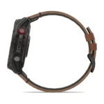 Montre Garmin Fenix 8 Pro Amoled Sapphire Titane Carbon Grey Connectée Bracelet Cuir 51MM