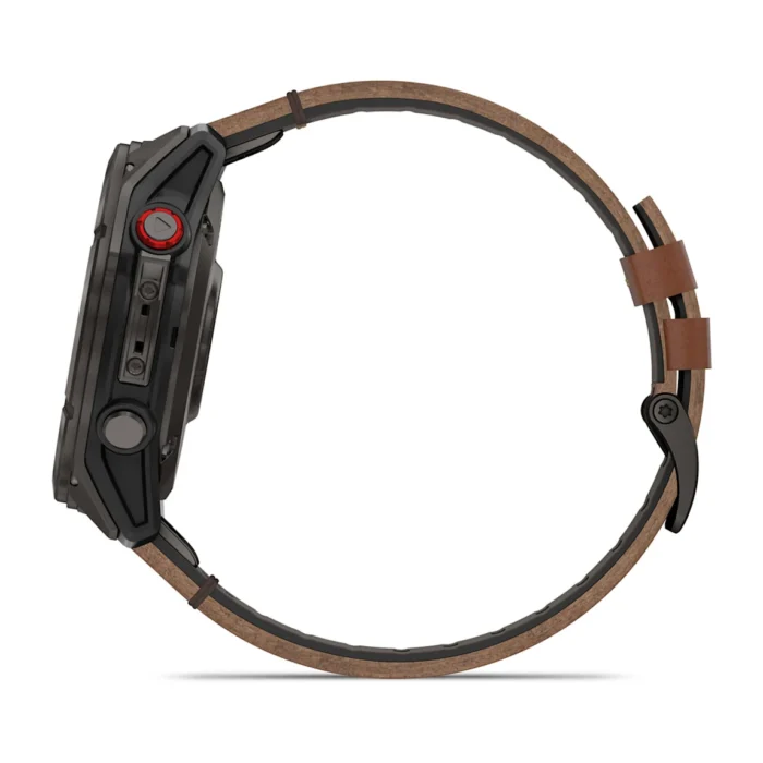 Montre Garmin Fenix 8 Pro Amoled Sapphire Titane Carbon Grey Connectée Bracelet Cuir 51MM Montre Garmin Fenix 8 Pro Amoled Sapphire Titane Carbon Grey Connectée Bracelet Cuir 51MM