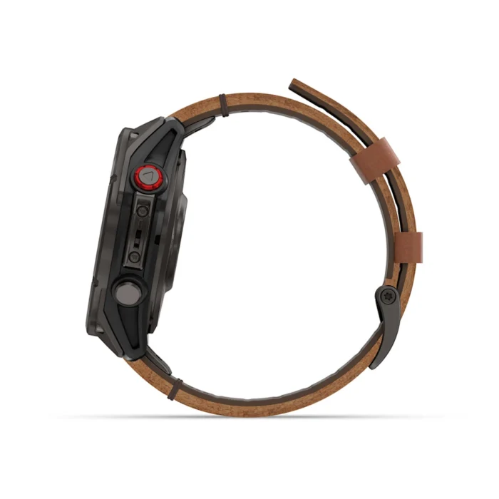 Montre Garmin Fenix 8 Pro Amoled Sapphire Titane Carbon Grey DLC Connectée Bracelet Cuir 47MM Montre Garmin Fenix 8 Pro Amoled Sapphire Titane Carbon Grey DLC Connectée Bracelet Cuir 47MM