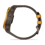 Montre Garmin Instinct Crossover Amoled Bronze Orange Pastel Connectée Bracelet Caoutchouc