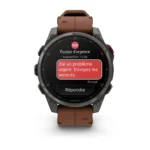 Montre Garmin Fenix 8 Pro Amoled Sapphire Titane Carbon Grey DLC Connectée Bracelet Cuir 47MM