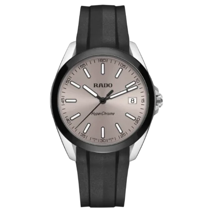 Montre Rado HyperChrome Quartz Cadran Brun Bracelet Caoutchouc 41.5MM