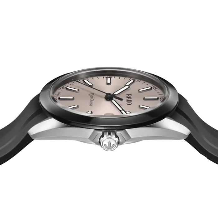 Montre Rado HyperChrome Quartz Cadran Brun Bracelet Caoutchouc 41.5MM