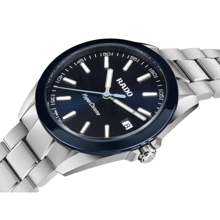 Montre Rado HyperChrome Quartz Cadran Bleu Bracelet Acier 41.5MM