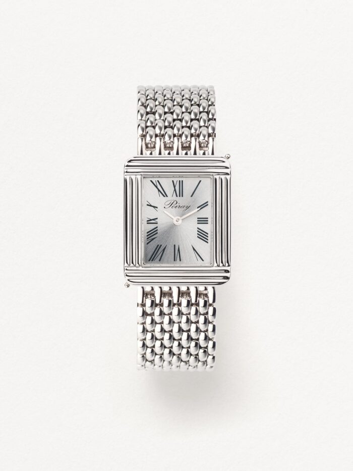 Montre Poiray Ma Première Grand Modèle Cadran Argenté Bracelet Acier – Image 1