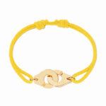 Bracelet Dinh Van Menottes sur Cordon Grand Modèle Or Jaune