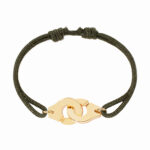 Bracelet Dinh Van Menottes sur Cordon Grand Modèle Or Jaune