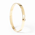 Bracelet Dinh Van Serrure Carrée Diamant Or Jaune