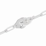 Bracelet Dinh Van Menottes sur Chaîne Grand Modèle 19cm Platine