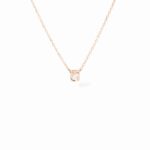 Collier Dinh Van Le Cube Diamant sur Chaîne Diamant Or Rose
