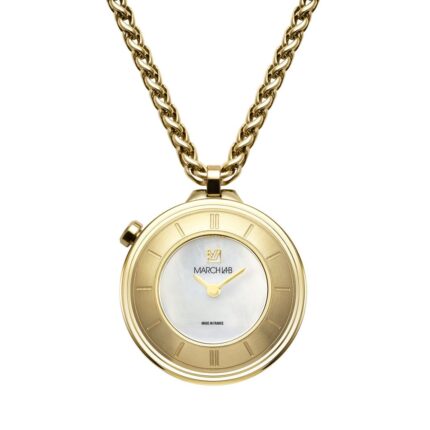Montre Sautoir MARCH LA.B Lady Volante Nacre Quartz Cadran Nacre Blanche 30MM