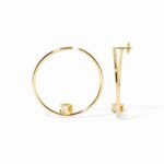 Créoles Dinh Van Le Cube Diamant Grand Modèle Diamants Or Jaune