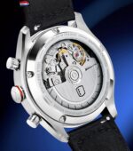 Montre Depancel Allure Chrono Auto Cadran Bleu Bracelet Cuir 43MM