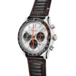 Montre Depancel Allure Chrono Auto Cadran Argenté Bracelet Cuir 43MM