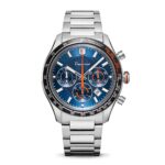 Montre Depancel Allure Chrono Auto Cadran Bleu Bracelet Acier 43MM
