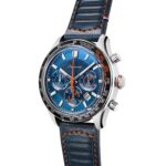 Montre Depancel Allure Chrono Auto Cadran Bleu Bracelet Cuir 43MM