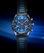 Montre Depancel Allure Chrono Auto Cadran Bleu Bracelet Cuir 43MM