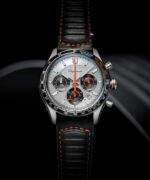 Montre Depancel Allure Chrono Auto Cadran Argenté Bracelet Cuir 43MM