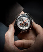 Montre Depancel Allure Chrono Auto Cadran Argenté Bracelet Cuir 43MM