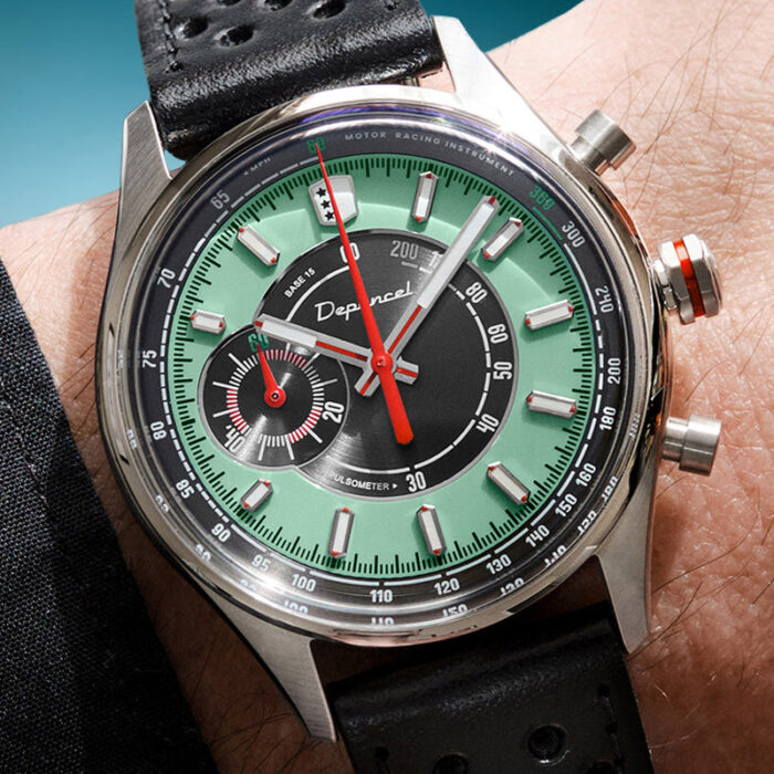 Montre Depancel Allure Mono Eye Mint Green Quartz Cadran Vert Bracelet Cuir 39MM Montre Depancel Allure Mono Eye Mint Green Quartz Cadran Vert Bracelet Cuir 39MM