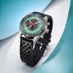 Montre Depancel Allure Mono Eye Mint Green Quartz Cadran Vert Bracelet Cuir 39MM